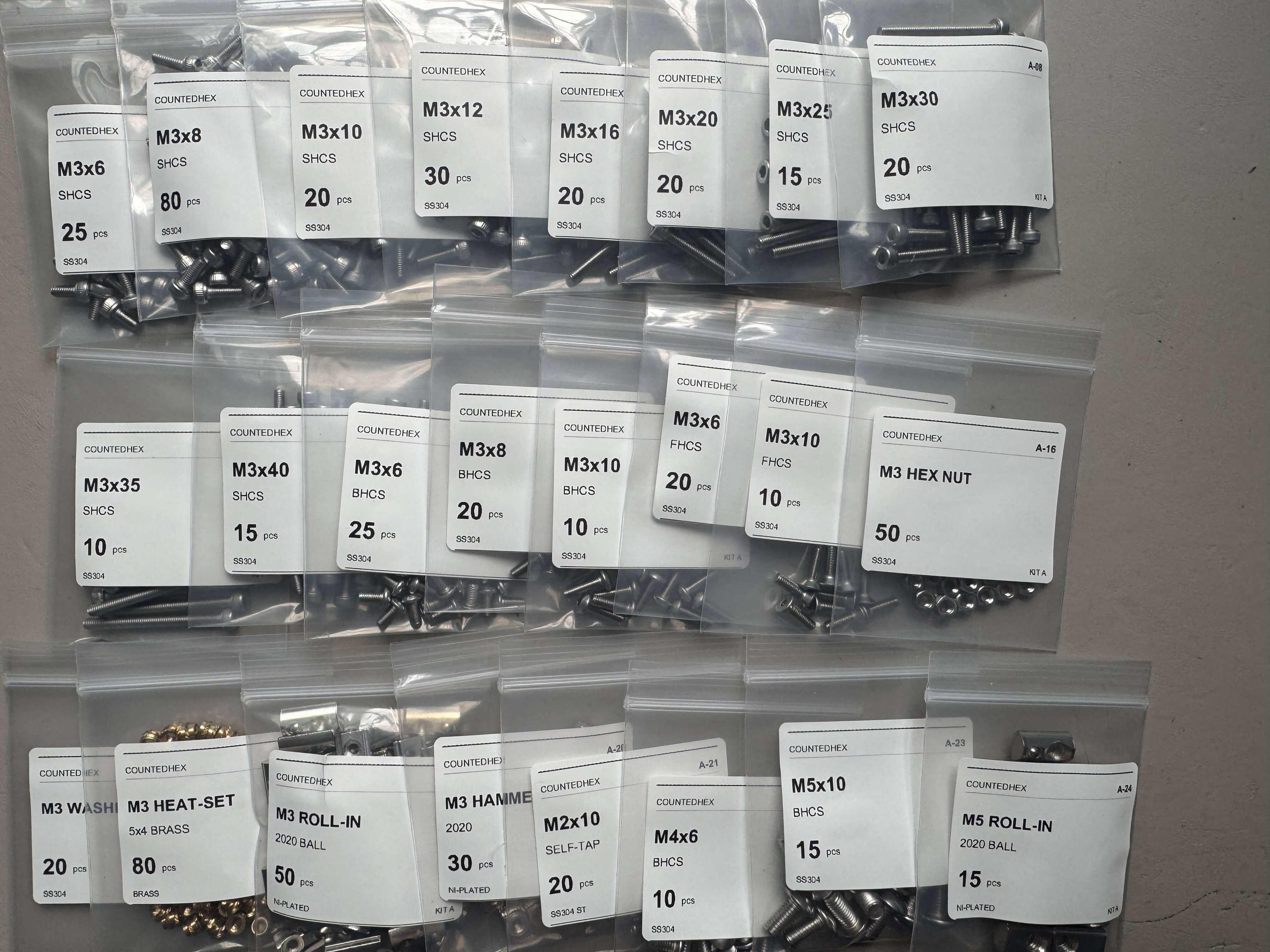 CountedHex M3 Builder Hardware Kit – 630 Pieces