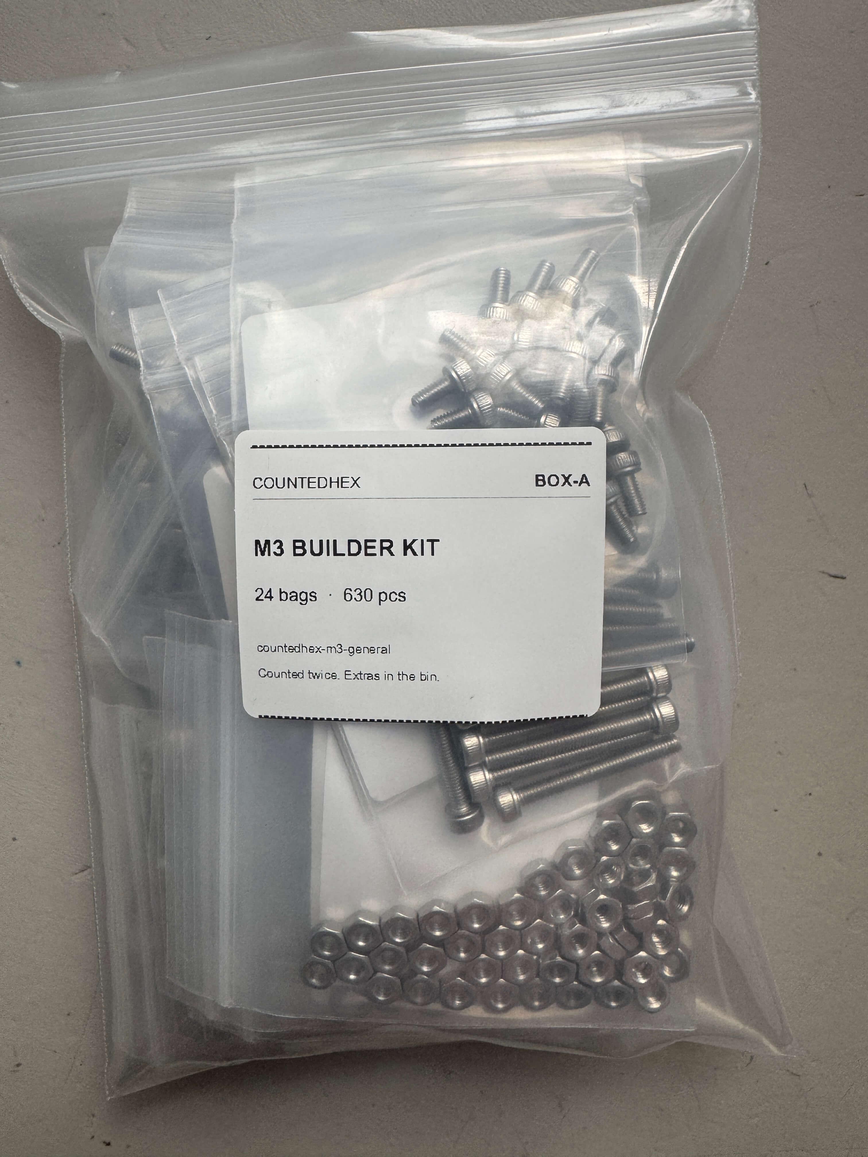 CountedHex M3 Builder Hardware Kit – 630 Pieces — view 2